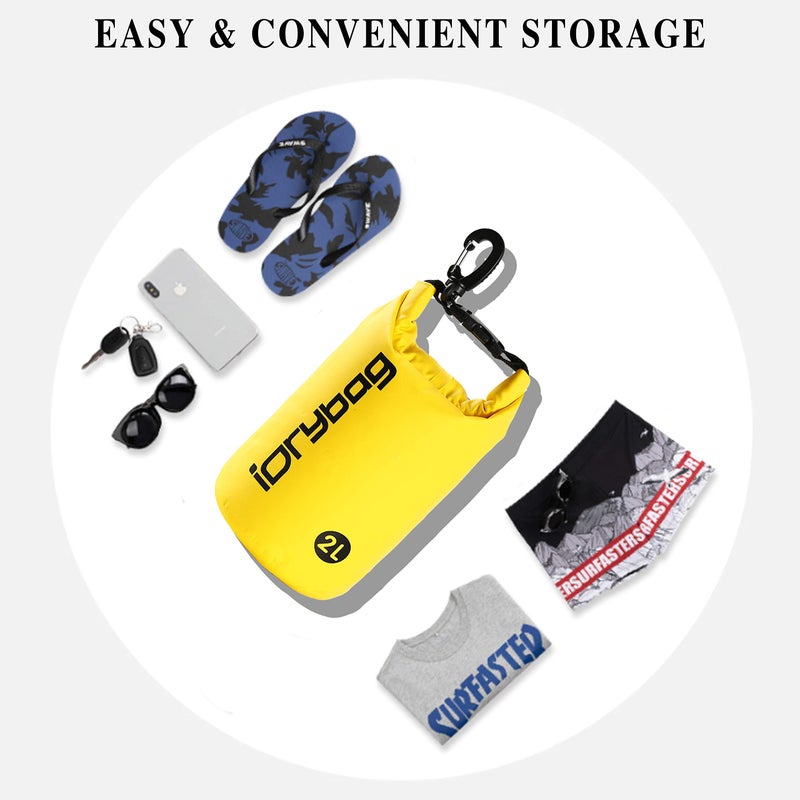 IDRYBAG Dry Bag for Kayaking Waterproof 2L/5L/10L/15L/20L, Small Dry Sack Waterproof Bag for Boating - Image 4